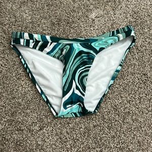 Target Women's Swimsuit Bottoms Blue & Green Swirl Size M